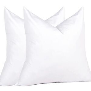 20x20 down feathers 2 pillow inserts PREMIUM USA BED Of Roses Cotton 20 x 20